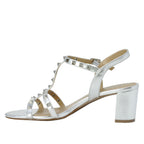 Midge Leather Heel Studded Sandal