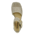 Moppet Suede Quilted Heel Sandal