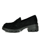 Narda Suede Quilted Lug Loafer