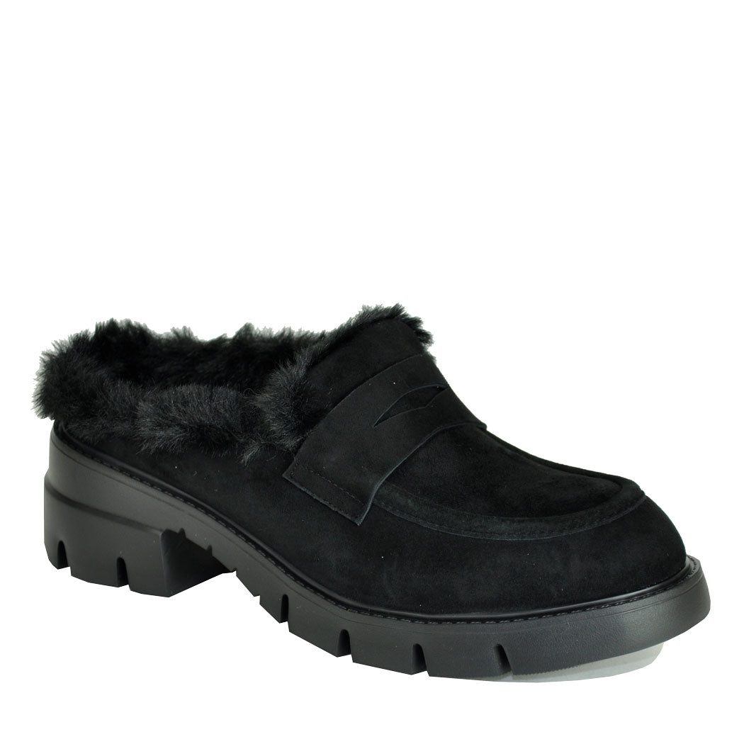 Nety Suede Fur Platform Mule