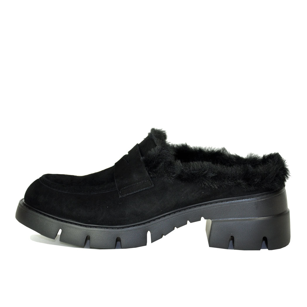 Nety Suede Fur Platform Mule