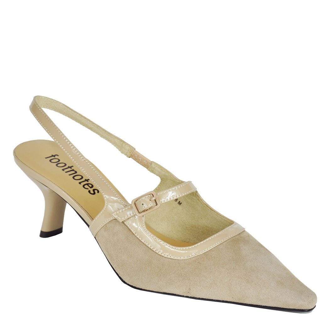 Payge Suede Patent Heel Sling