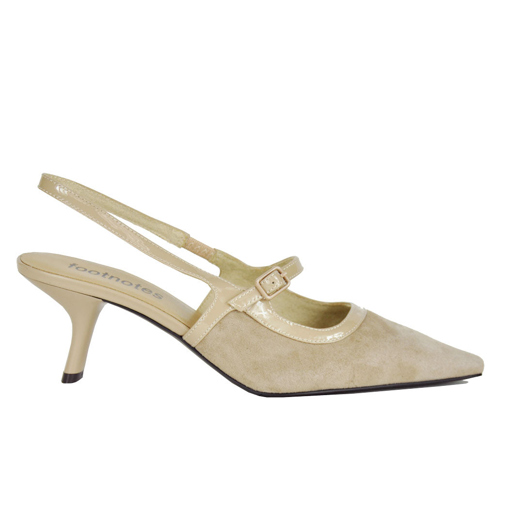 Payge Suede Patent Heel Sling