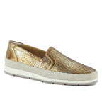 Qabic Perforated Leather Closed Flat