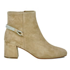 Shermy Suede Heel Ornament Bootie