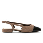 Trill Suede Quilted Flat Sling