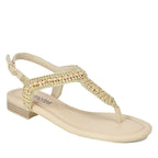 Yaella Leather Chain Thong Sandal