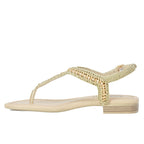 Yaella Leather Chain Thong Sandal