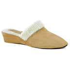 18638 Suede Shearling Collar Slipper