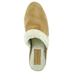 18638 Suede Shearling Collar Slipper