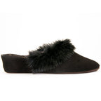 18638 Suede Fur Collar Slipper