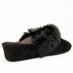 18638 Suede Fur Collar Slipper