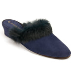 18638 Suede Fur Collar Slipper