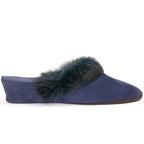 18638 Suede Fur Collar Slipper