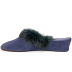 18638 Suede Fur Collar Slipper