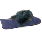 18638 Suede Fur Collar Slipper