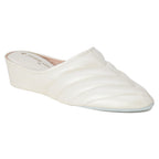 3253 Pleated Leather Wedge Slipper