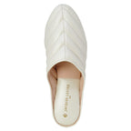 3253 Pleated Leather Wedge Slipper