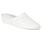 3253 Pleated Leather Wedge Slipper