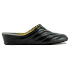 3253 Pleated Leather Wedge Slipper