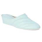 3253 Pleated Leather Wedge Slipper