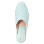 3253 Pleated Leather Wedge Slipper