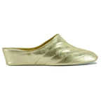 3253 Pleated Leather Wedge Slipper