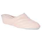 3253 Pleated Leather Wedge Slipper