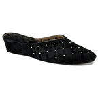 4640 Suede Quilted Stud Slipper