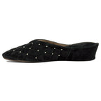 4640 Suede Quilted Stud Slipper