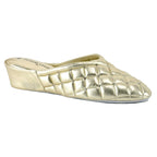 4640 Leather Quilted Stud Slipper