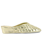 4640 Leather Quilted Stud Slipper