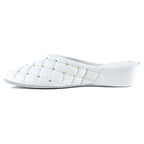 4640 Leather Quilted Stud Slipper