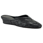 4640 Woven Leather Wedge Slipper