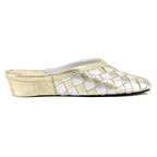 4640 Woven Leather Wedge Slipper