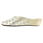 4640 Woven Leather Wedge Slipper