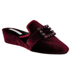 Crystal Velvet Jewel Slipper