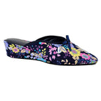 Lolita Floral Print Bow Slipper