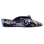 Lolita Floral Print Bow Slipper