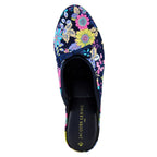 Lolita Floral Print Bow Slipper