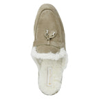 Madison Suede Shearling Key Slipper