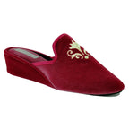 Royalty Velvet Crest Slipper