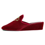 Royalty Velvet Crest Slipper