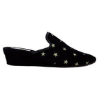 Starry Velvet Embroided Star Slipper