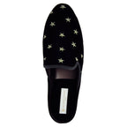 Starry Velvet Embroided Star Slipper