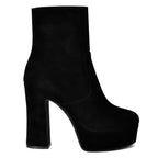 Brat-Z Suede Platform Heel Boot