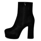 Brat-Z Suede Platform Heel Boot