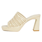 Caviar-LSR Lazercut Platform Heel Slide