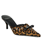 Gratis Leopard Heel Mule