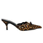 Gratis Leopard Heel Mule